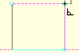 Consecutively drawing the third line, perpendicular to the previous one.