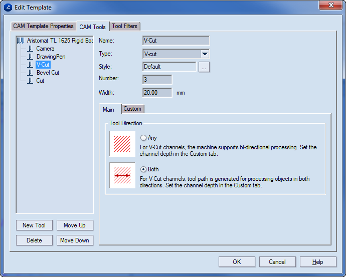 V-Cut Settings