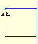 Consecutively drawing the fourth line, perpendicular to the previous one - closing the rectangle.