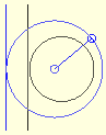 Modifying any of the objects keeps its tangency with the other.