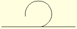 A Tangent relationship is set implicitly between the arc and the line..