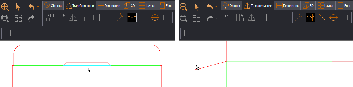 Trimming to the nearest intersection